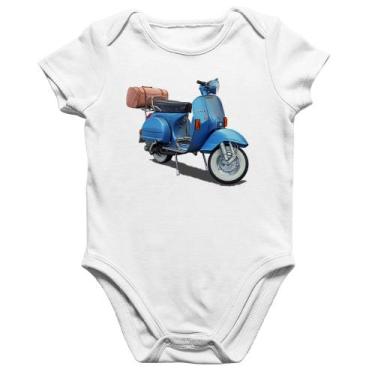 Imagem de Body Bebê Algodão Scooter Azul - Foca na Moda, Branco, GG