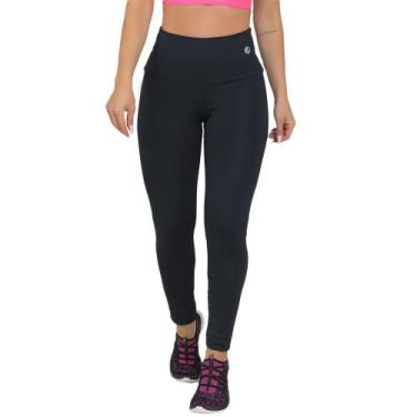 Imagem de Legging Feminina Fitness Cós Alto Preto - Manalinda, M, Preto