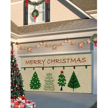 Imagem de Capa de banner de porta de garagem Singingin Merry Christmas 213x244cm