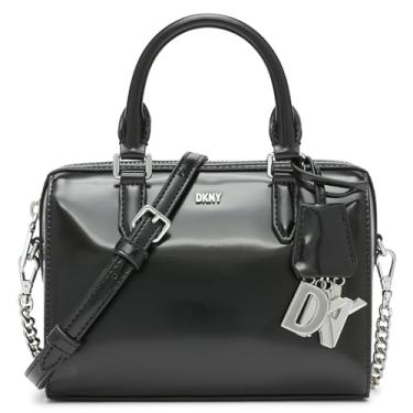 Imagem de DKNY Bolsa esportiva feminina Paige, preto/prata, Preto/prata, Bolsa esportiva Paige