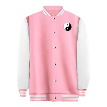 Imagem de Jaqueta Colegial Moletom Masculina Feminina Yin Yang Sem Bolso - Caltt
