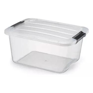 Imagem de Caixa Organizadora Monte Líbano 15 L Transparente com Trava