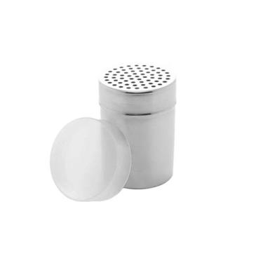 Imagem de Queijeira Inox Porta Queijo Ralado Tempero e Tampa Transparente 240ml 