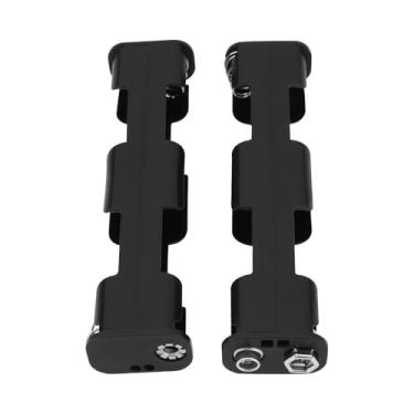 Imagem de The Lord of the Tools 2 peças de suporte de bateria AA, 4 células, costas para trás, suporte de bateria AA de 108 x 26 x 17 mm, com fivela de 9 V, compatível com detector de metais GTA GTAx GTX GTP