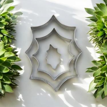 Imagem de Conjunto de 3 peças de cortadores de biscoito de chumbo NestedHolly - Cortadores de biscoito Foose - placa de lata de aço dos EUA