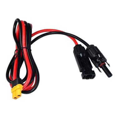 Imagem de HQRP Conector solar de 3,3 m compatível com conector MC4 para cabo de extensão de carga adaptador XT60, 12AWG para painel solar, painel solar dobrável RV para estação de energia portátil, gerador