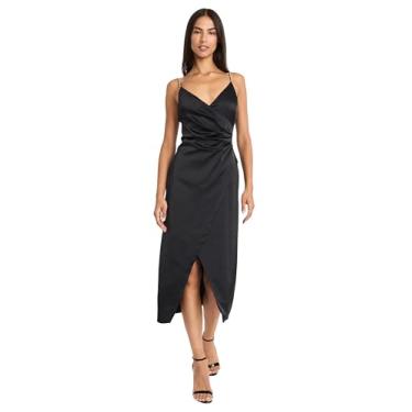 Imagem de Donna Morgan Vestido feminino elegante midi com alças finas - vestido formal para noite, Preto, 46