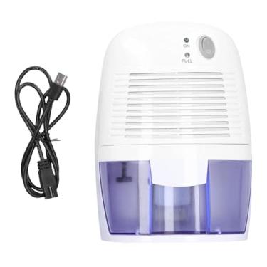 Imagem de Wswqop Desumidificador USB Acessórios 10W para Cozinha, Garagem Conveniente com Tanque de Água de 500ml Secador de Ar Portátil Silencioso Purificador de Ar, Branco