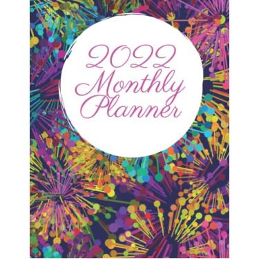 Imagem de 2022 Monthly Planner: Monthly Planner 2022 January 2022 - December 2022, 8.5" x 11" Contacts and Passwords Monday Calendar and Holidays Notes Pages