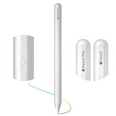 Imagem de Capa protetora ultrafina para Apple Pencil Pro e Apple Pencil 2ª geração de capa de silicone compatível com Apple Pencil Pro (transparente)