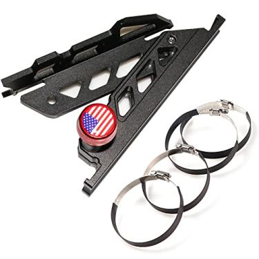 Imagem de RERPRO Suporte de Montagem de Extintor de Incêndio de Liberação Rápida para Jeep Wrangler Utv Polaris Rzr Ranger Ford Bronco Truck Barra de Proteção Ajustável de Alumínio Kit de Su (Grande, Preto)