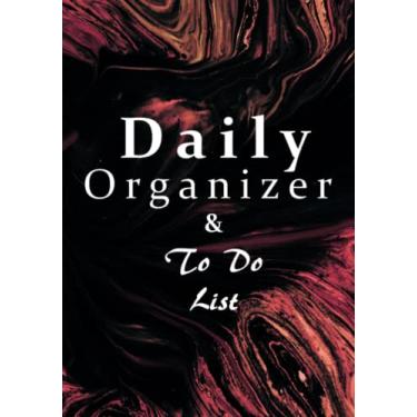 Imagem de Daily Organizer and To Do List Notebook: 2022-23 Undated Day Planner Note Pad. Checklist Productivity Organizer, Work Planner, Academic Planner For Office and Personal Use- Small 7x10 Inch