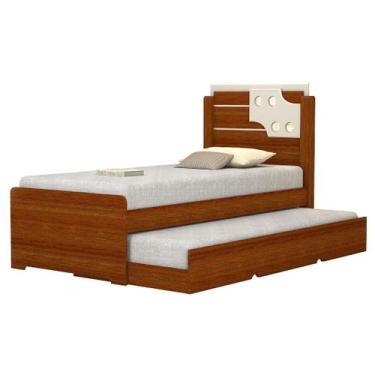 Imagem de Cama Luiza Bibox Compacta com Cabeceira Design Moderno - Sambare Modas