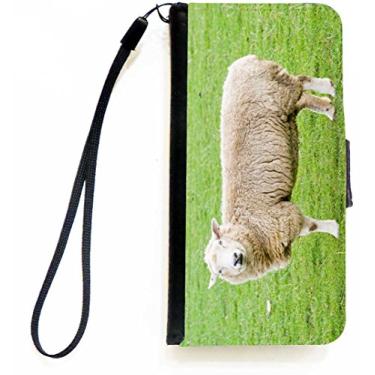 Imagem de Rikki Knight Capa carteira flip com design de ovelhas para iPhone 5c da Apple com aba magnética