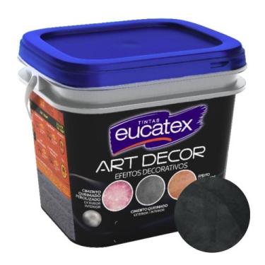 Imagem de Cimento Queimado Eucatex Efeito Perolizado Diamante Negro 3,7kg