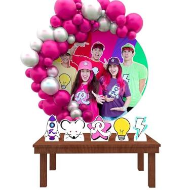 Imagem de Kit Decoração Painel Redondo Festa de Aniversário Infantil Emilly Vick