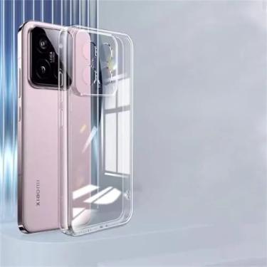 Imagem de Simples fino macio tpu transaprent caso de telefone claro para xiaomi 14 pro para xiaomi14 pro 5g capa, transparente, para xiaomi 14 pro