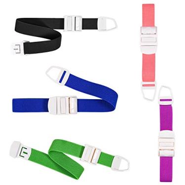 Imagem de CaseDeer Torniquetes de 5 Pacotes para Coleta de Sangue, Torniquetes Ajustáveis, Primeiros Socorros de Emergência Médica, Liberação Rápida, Faixa Elástica Externa, Faixa de Fivela e Aula de Flebotomia