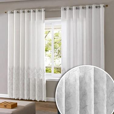 Imagem de CORTINA DUPLEX 4,20m x 2,50m VALÊNCIA BARRADA/BRANCO