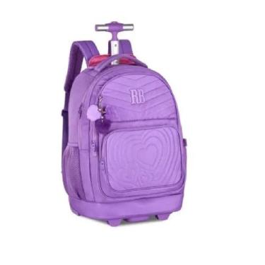 Imagem de Mochila rebecca bonbon de carrinho 18,5" rb24673, Lilás