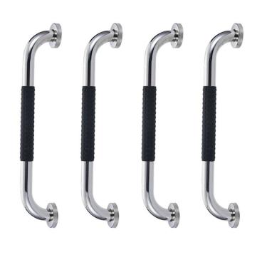 Imagem de Barra de Apoio Inox 60cm Kit 4 unidades Suporte Antiderrapante Banheiro Box Idoso Crian...