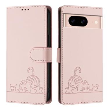 Imagem de Capa para Google Pixel 8A Capa com Gato Padrão PU Couro Flip Carteira Capa para Google Pixel 8A Capa para Mulheres Homens à Prova de Choque Capinha Compatível com Google Pixel 8A Case (2)