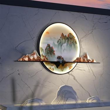 Imagem de Contemporâneo Ao Ar Livre Lâmpadas De Parede À Prova D 'Água Paisagem Chinesa Mural Criativo Elétrico Varanda Corredor Pátio Vila Jardim Comunidade LED Decoração Lâmpada De Parede (D L120CM elétrica)