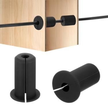 Imagem de HiPicco 2 peças de ilhós de parede para cabos, cabo de silicone de 9,5 cm, bucha de parede, alimentação, kit de roteamento, acessórios, cabo de parede, passagem, para Ethernet com orifício de 7 mm,