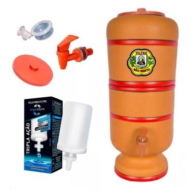 Imagem de Filtro De Barro Capacidade Total 6 Litros ( 3 litros em cima + 3 litro