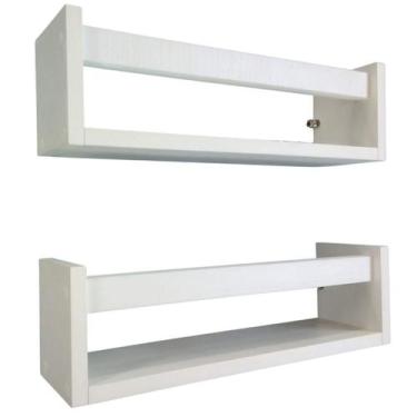 Imagem de Kit 2 Nichos Parede Livros De Criança Prateleira Bebê 40Cm - Arte Cedr