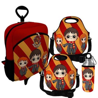 Imagem de Kit Escolar Infantil Mochila de Rodinha + Lancheira Térmica + Necessaire Plus + Squeeze de Alumíni-Unissex