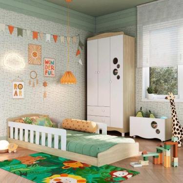 Imagem de Cama Infantil com Guarda Roupa 3 Portas e Caixa Organizadora - Complet