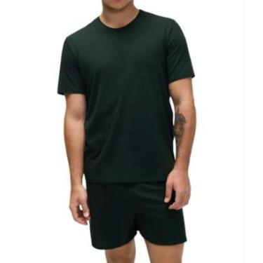 Imagem de Pijama Masculino Hering MC Malha Verde Escuro - 7C7RWMFEN-Masculino