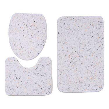 Imagem de Jogo De Tapete P/ Banheiro Poliéster 3 Peças Antiderrapante - PGB