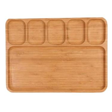 Imagem de Tábua Petisqueira Com Divisoria Elgante Bambu Resistente 1 Un - CASAVI