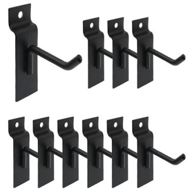 Imagem de yyangz 10 peças de ganchos de metal para placa universal, ganchos de prateleira de joias, acessórios para celular, ganchos de parede para exibição de varejo, garagem, armazenamento, armário de