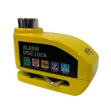 Imagem de Trava Disco Grande Kga Com Alarme Amarelo - KGA Moto Parts