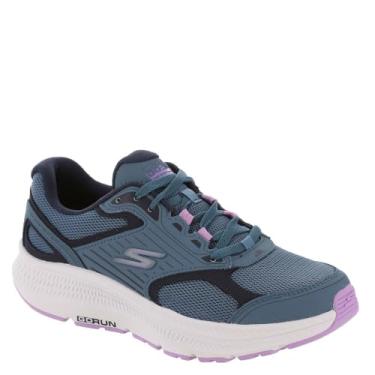 Imagem de Skechers Tênis feminino Go Run Consistent 2.0 Advantage, Azul/roxo, 6.5