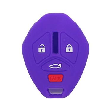 Imagem de Capa protetora de silicone SEGADEN compatível com controle remoto MitSUBISHI com 4 botões de controle remoto para chave CV4522 roxo profundo