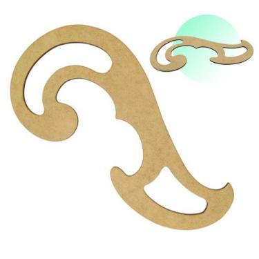Imagem de Régua Curva Francesa 1114 Mdf Modelista Patchwork Costura - Levolpe