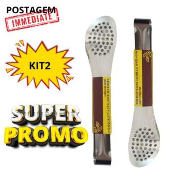 Imagem de Kit Pegador De Inox Para Carne Churrasco Salada Cozinha - Acco