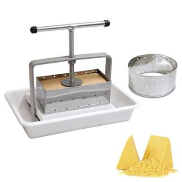 Imagem de Prensa Para Queijos Forma Quadrada Inox 500g 1kg Malta