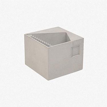 Imagem de Porta-lápis criativo mediterrâneo em forma de construção simples organizador de armazenamento de personalidade para mesa de escritório, artesanato de cimento, suporte de caneta, melhor presente para