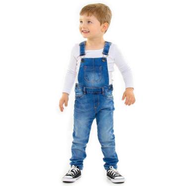 Imagem de Jardineira Jeans Infantil Masculina Longa-Masculino