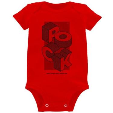 Imagem de Body Bebê Rock & Roll will never die - Foca na Moda, Vermelho, P