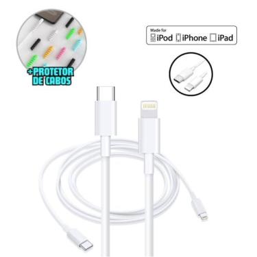 Imagem de Cabo 2 Metros Carregador Compativel Para iPhone X 11 12 13 14 Mini Pro