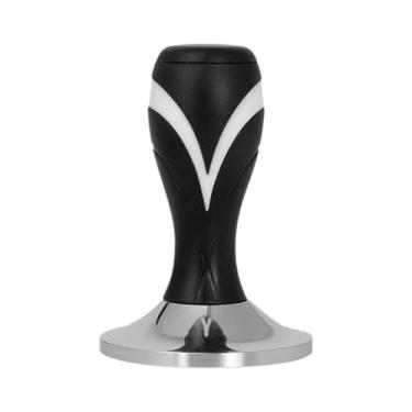 Imagem de FytStycale Café adulteração de café Pressione a mão de café expresso Base plana para picnic Cafe Hotel Bar, Preto, 51mm