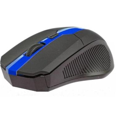 Imagem de Mouse Sem Fio 1600 Dpi Rf 2,4ghz Ergonômico Usb  - COUNTERTECH, AZUL 
