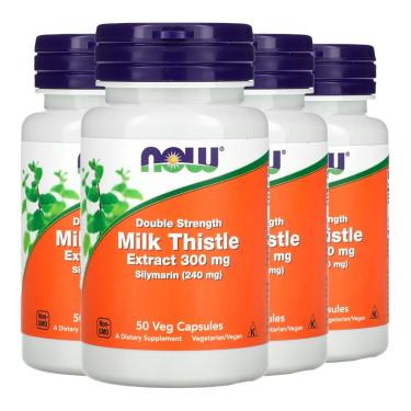 Imagem de Extrato Cardo Mariano 300mg Now Foods 50Cáps Importado 4un
