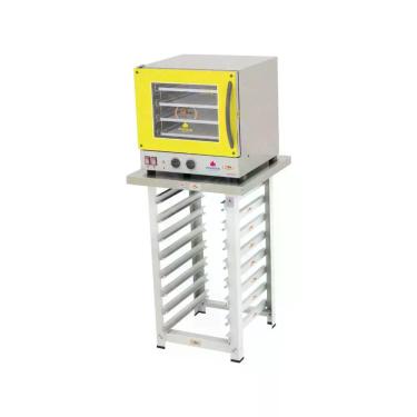 Imagem de Kit - Forno Turbo Elétrico Fast Oven PRP-004 220V Amarelo + Bancada MES-004 - Progás
